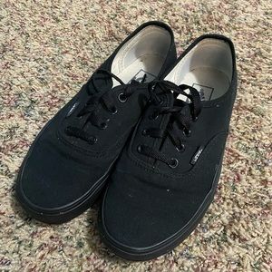 Vans Monochromatic Black Authentic Skate Shoes
